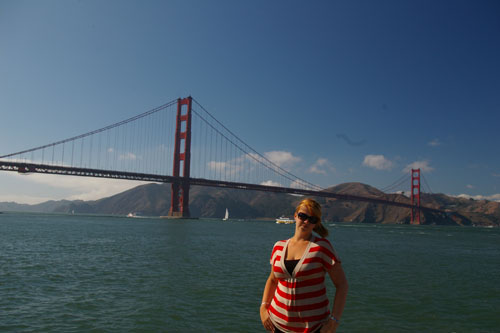 Alex vor der Golden Gate Bridge